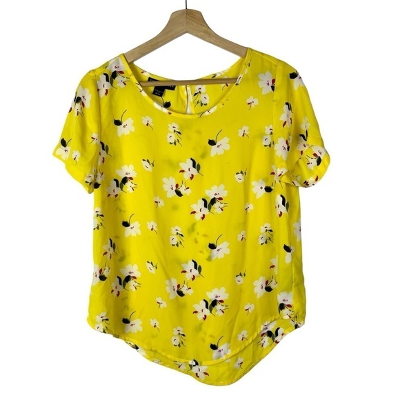 Simply Styled Petite Yellow Floral Short Sleeve Blouse MP - Picture 1 of 3